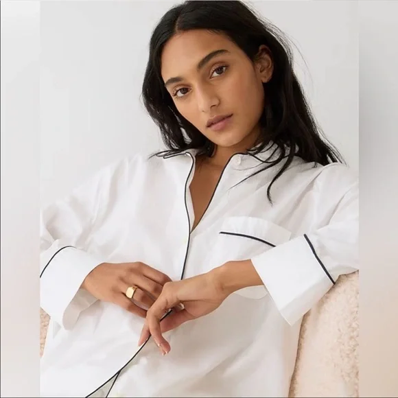 White J. Crew Cotton Pajama set - Picture 5 of 6